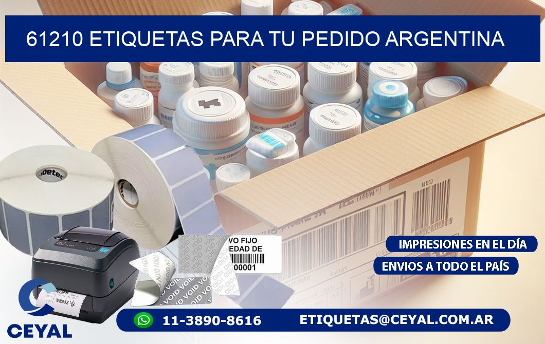 61210 ETIQUETAS PARA TU PEDIDO ARGENTINA
