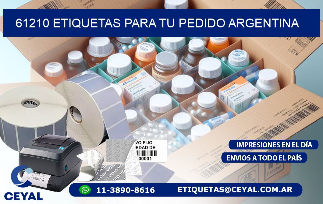 61210 ETIQUETAS PARA TU PEDIDO ARGENTINA