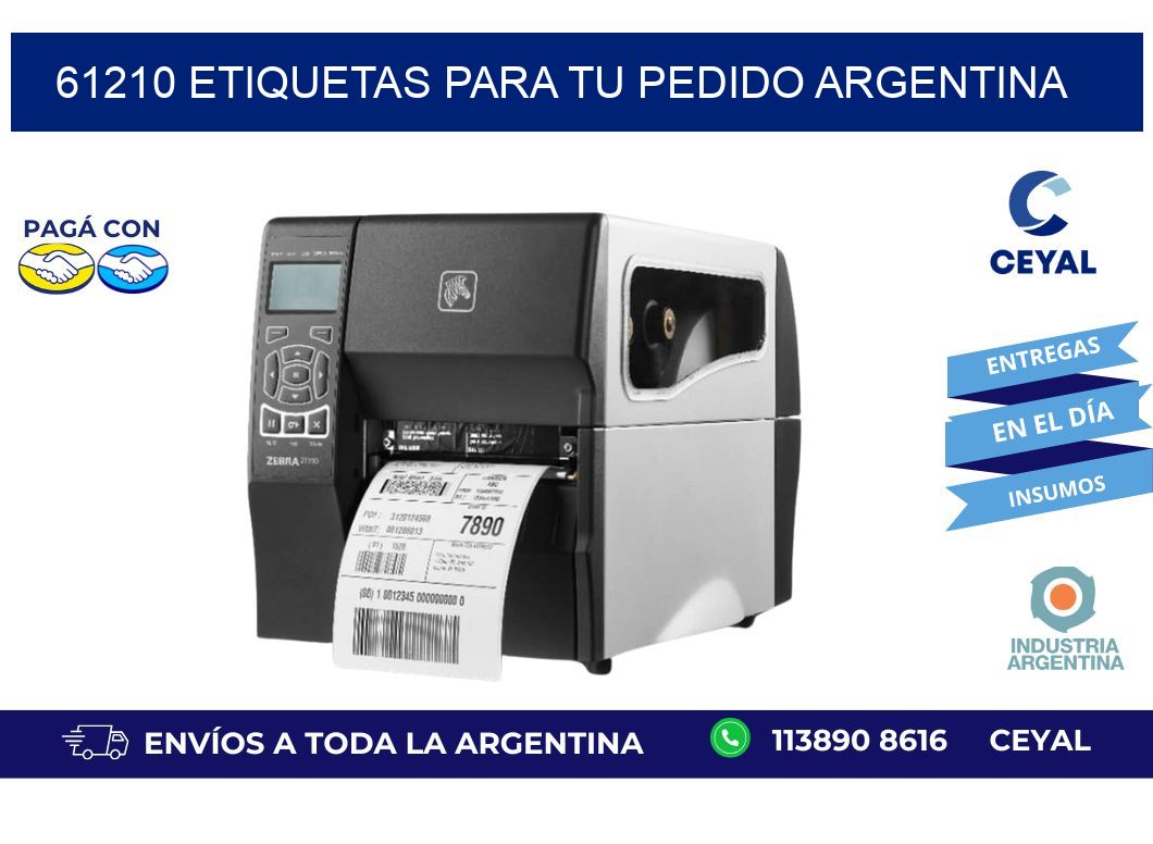 61210 ETIQUETAS PARA TU PEDIDO ARGENTINA