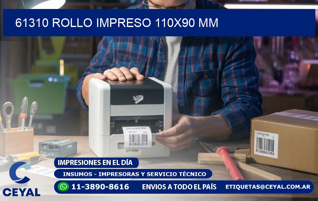 61310 ROLLO IMPRESO 110x90 mm