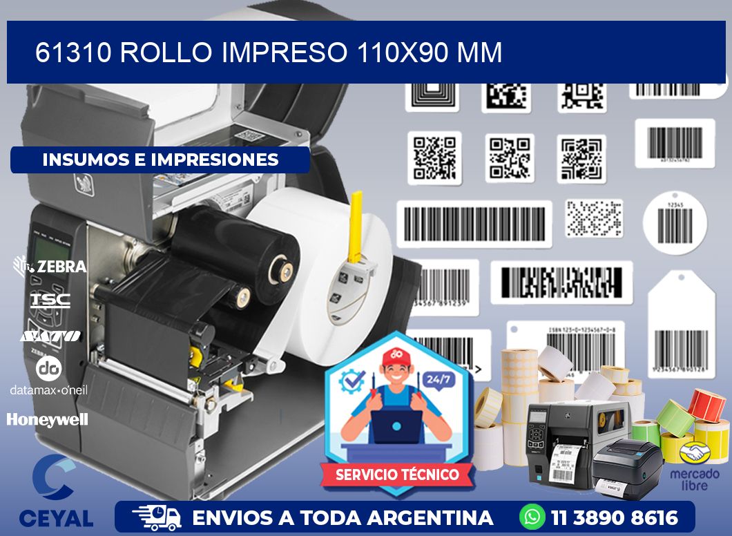 61310 ROLLO IMPRESO 110x90 mm