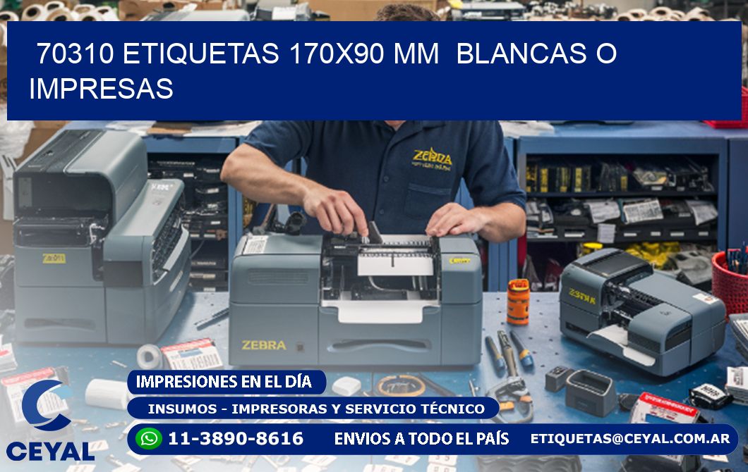 70310 ETIQUETAS 170x90 mm  BLANCAS O IMPRESAS