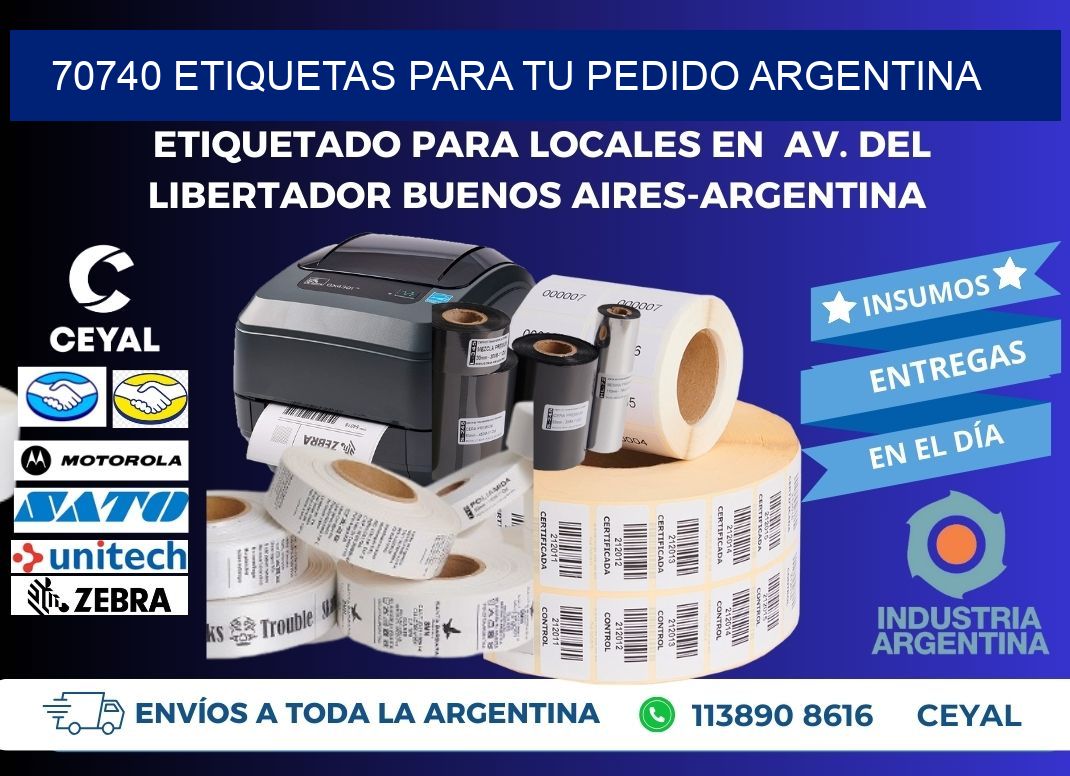 70740 ETIQUETAS PARA TU PEDIDO ARGENTINA