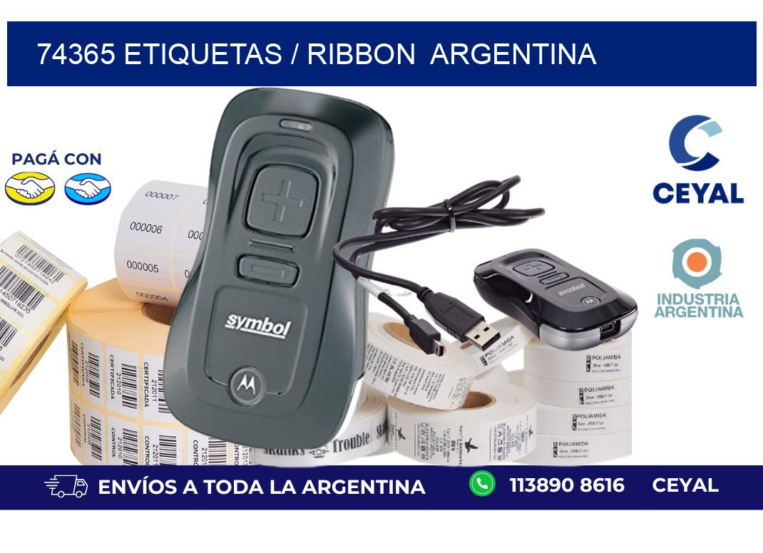 74365 ETIQUETAS / RIBBON  ARGENTINA