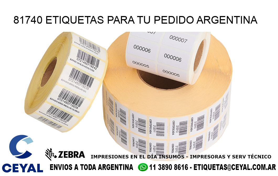 81740 ETIQUETAS PARA TU PEDIDO ARGENTINA