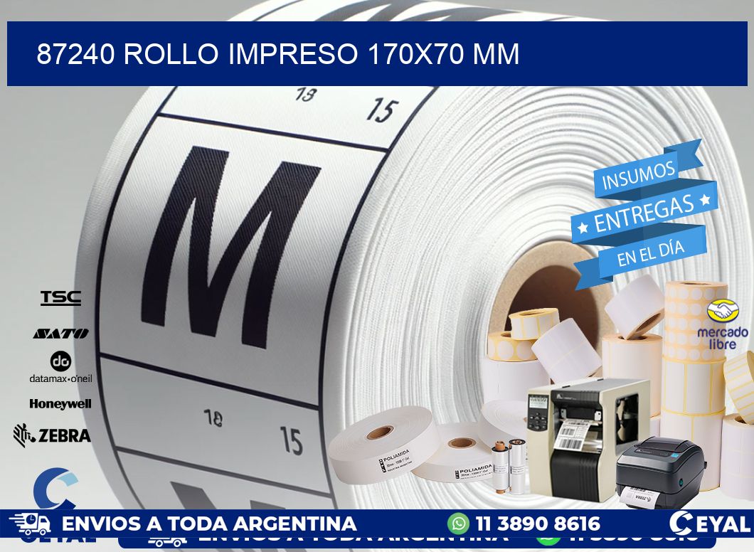 87240 ROLLO IMPRESO 170x70 mm