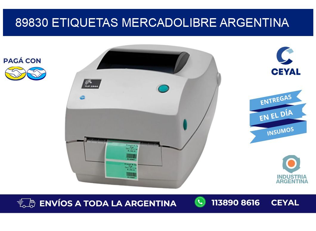89830 ETIQUETAS MERCADOLIBRE ARGENTINA