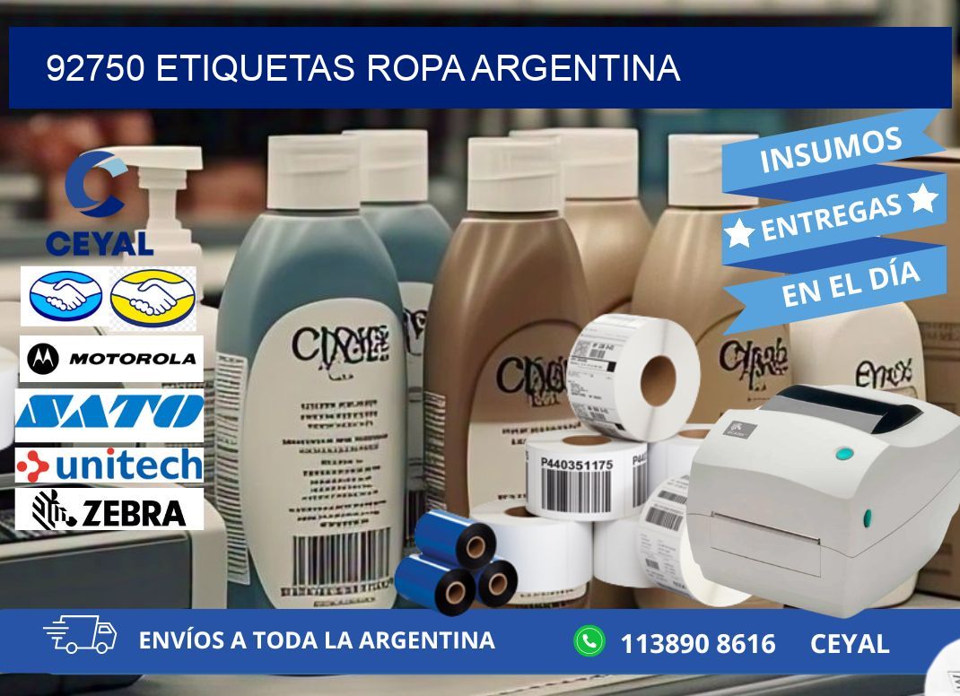 92750 ETIQUETAS ROPA ARGENTINA