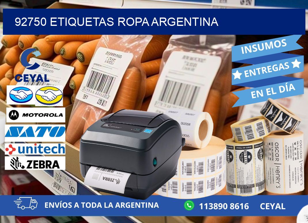 92750 ETIQUETAS ROPA ARGENTINA