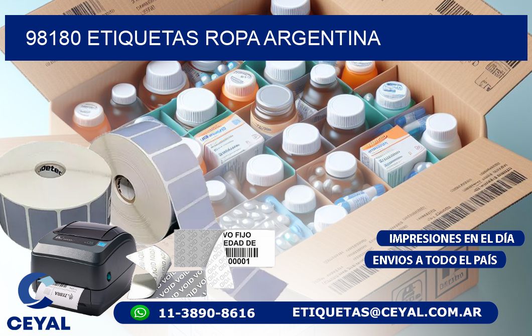 98180 ETIQUETAS ROPA ARGENTINA