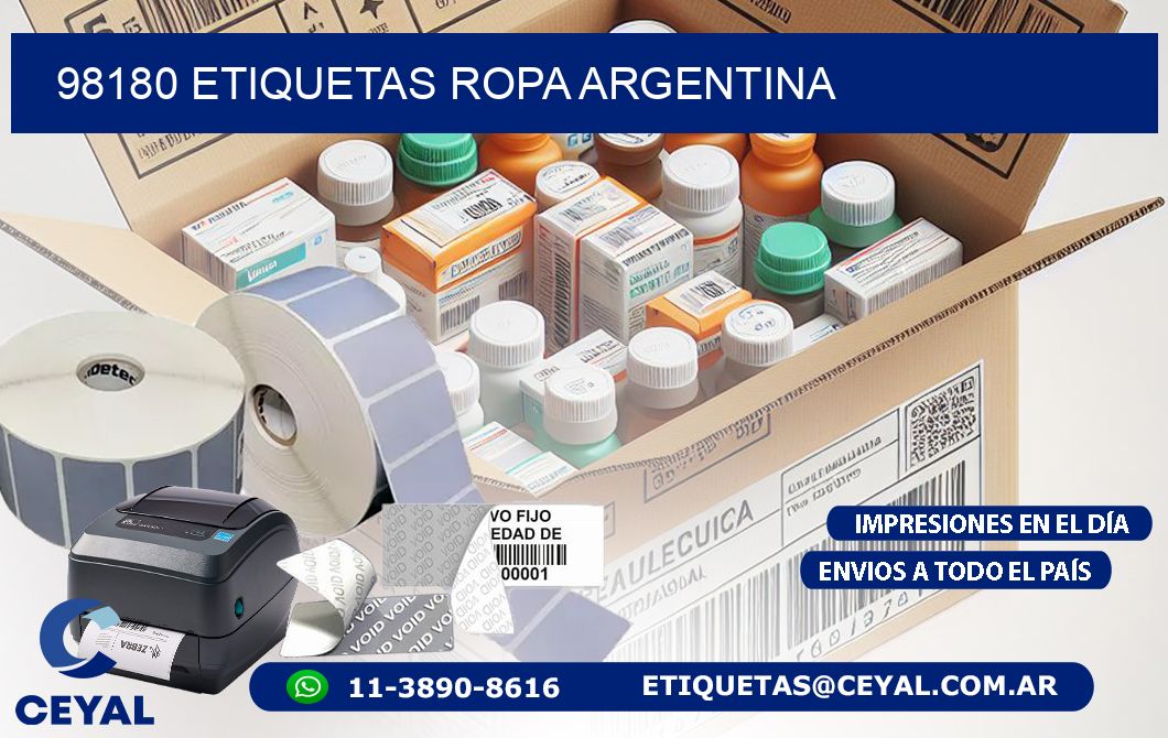 98180 ETIQUETAS ROPA ARGENTINA