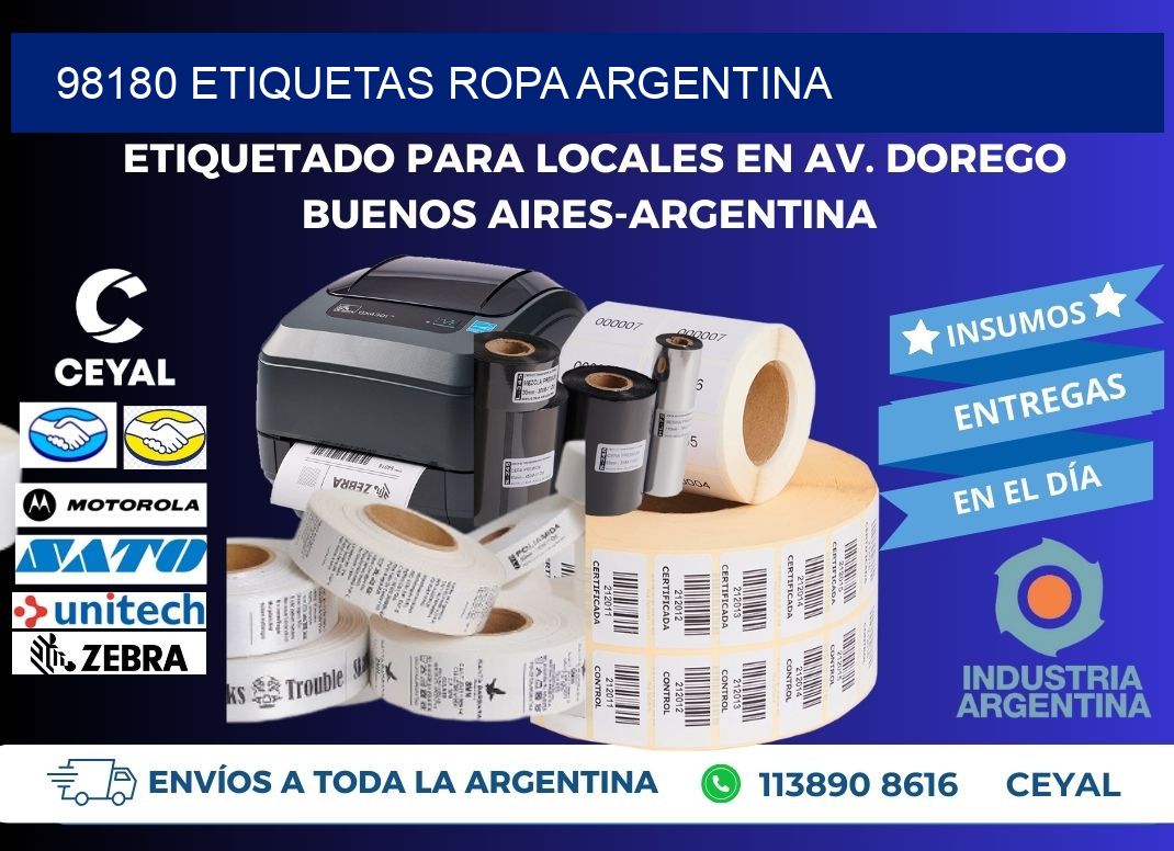 98180 ETIQUETAS ROPA ARGENTINA
