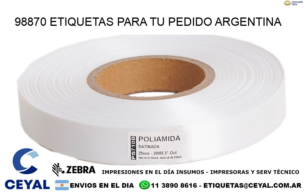98870 ETIQUETAS PARA TU PEDIDO ARGENTINA