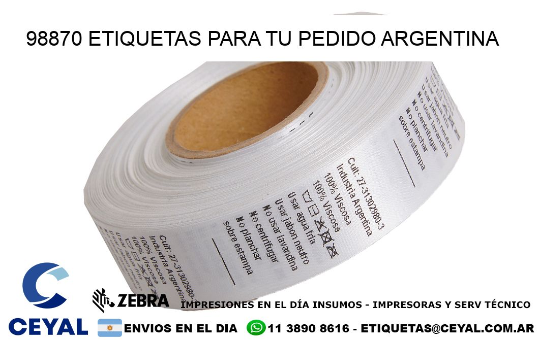 98870 ETIQUETAS PARA TU PEDIDO ARGENTINA