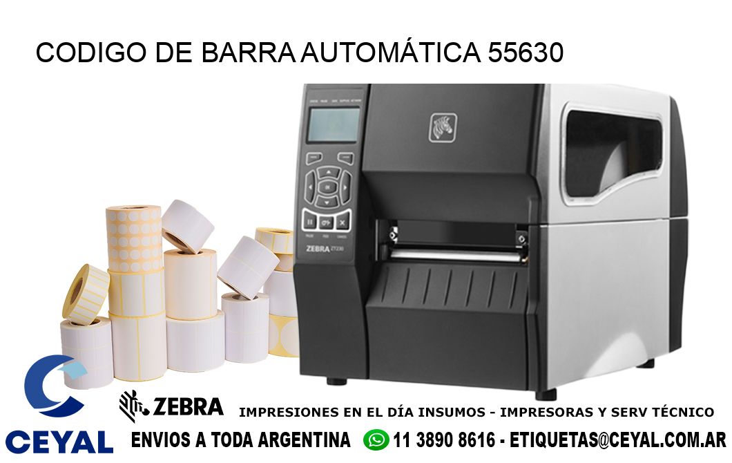CODIGO DE BARRA AUTOMÁTICA 55630