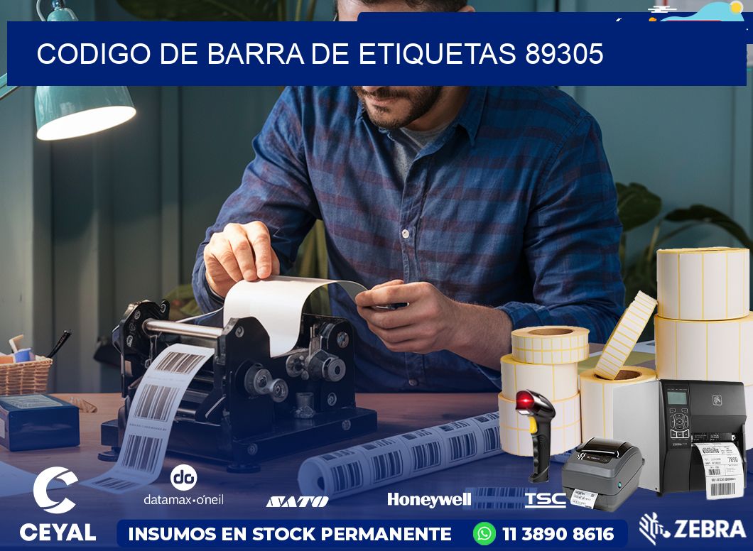 CODIGO DE BARRA DE ETIQUETAS 89305