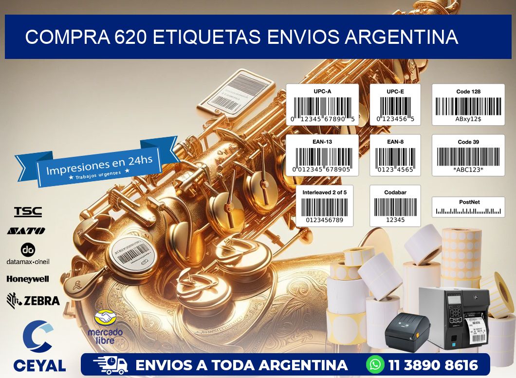 COMPRA 620 ETIQUETAS ENVIOS ARGENTINA