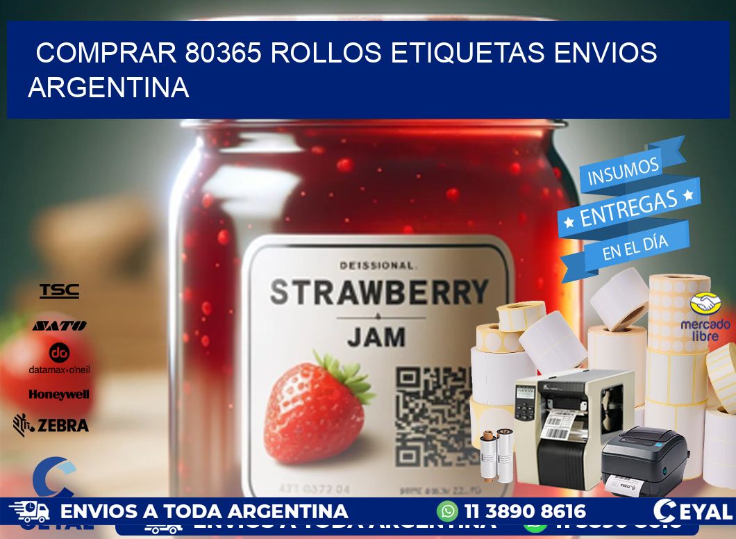 COMPRAR 80365 ROLLOS ETIQUETAS ENVIOS ARGENTINA