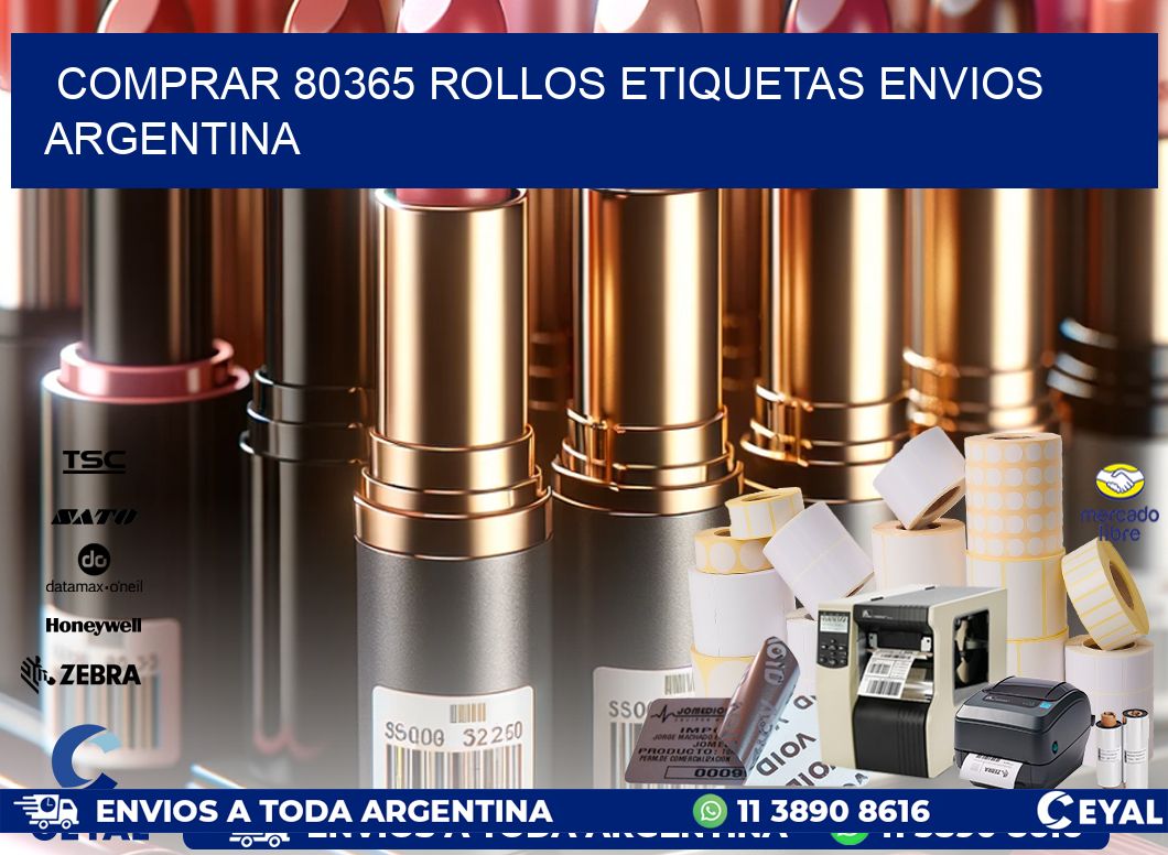 COMPRAR 80365 ROLLOS ETIQUETAS ENVIOS ARGENTINA