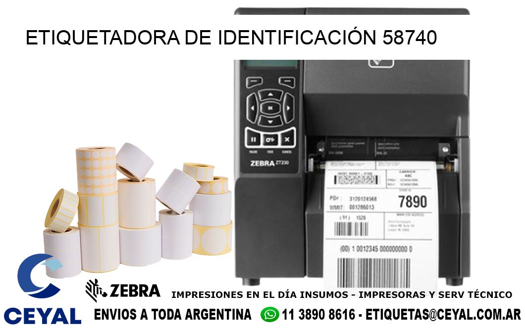 ETIQUETADORA DE IDENTIFICACIÓN 58740