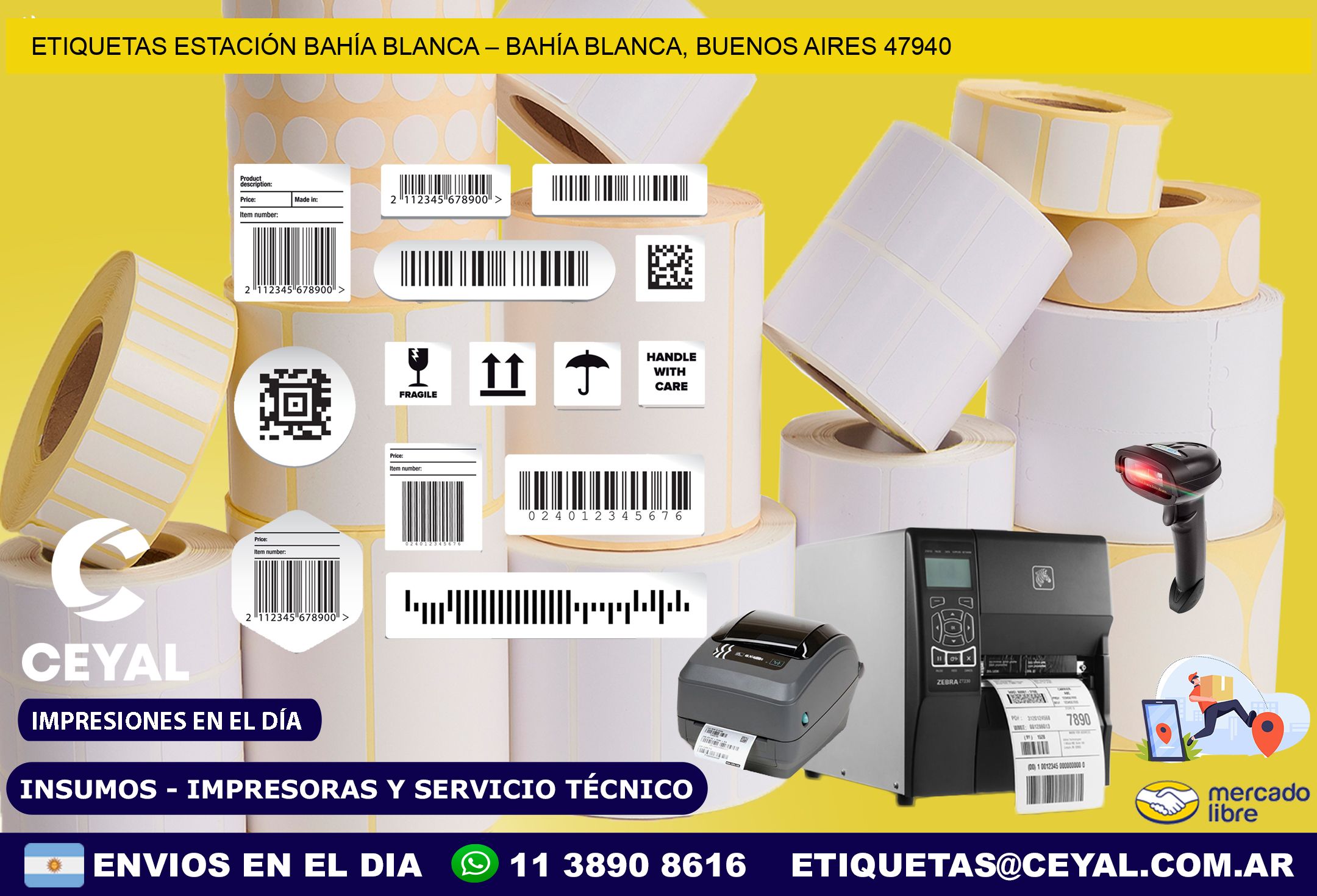 ETIQUETAS ESTACIÓN BAHÍA BLANCA – BAHÍA BLANCA, BUENOS AIRES 47940