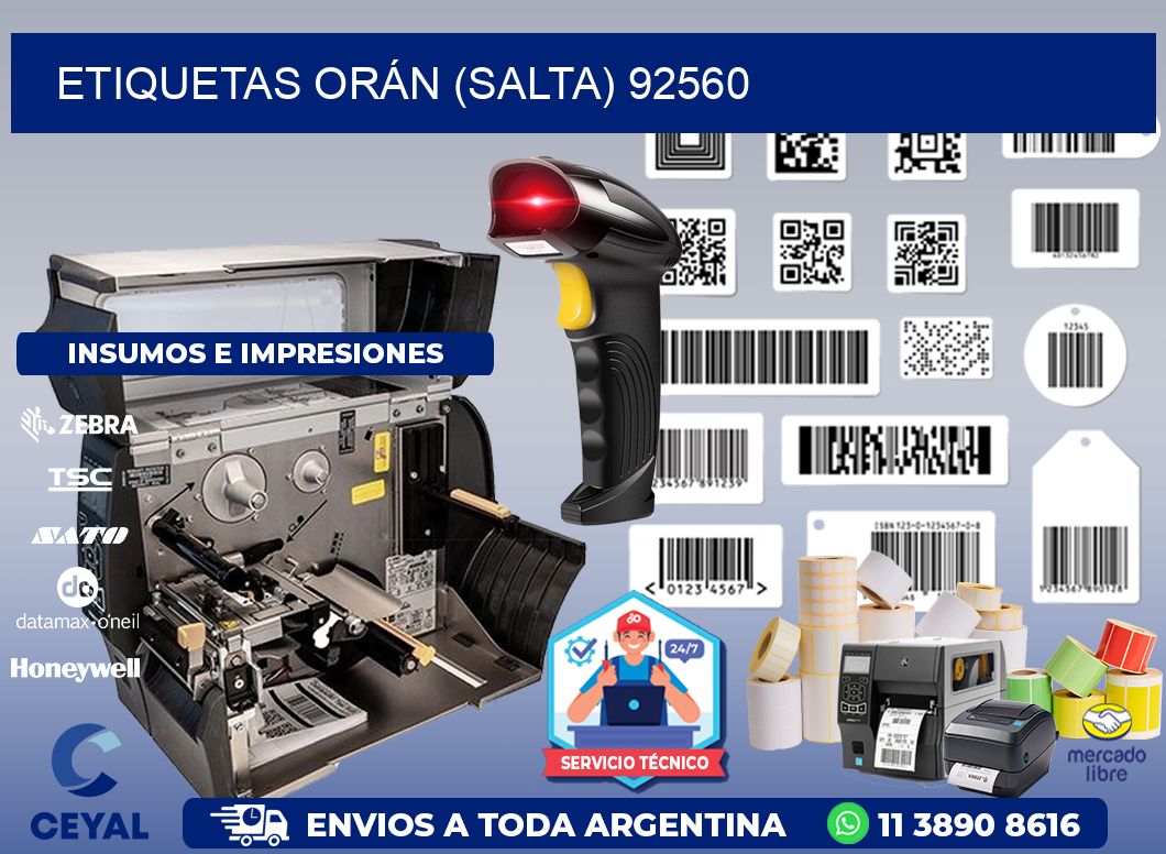 ETIQUETAS ORÁN (SALTA) 92560