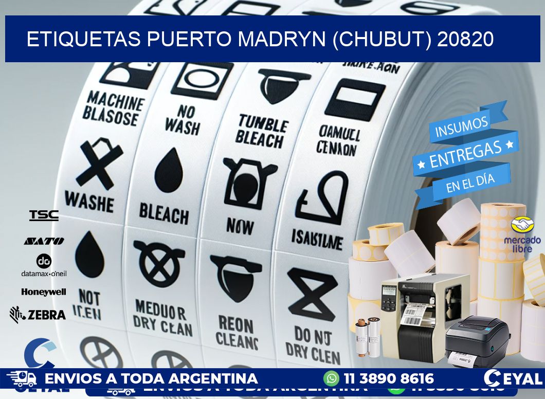 ETIQUETAS PUERTO MADRYN (CHUBUT) 20820