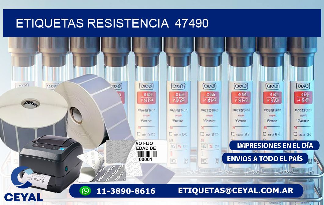 ETIQUETAS RESISTENCIA  47490