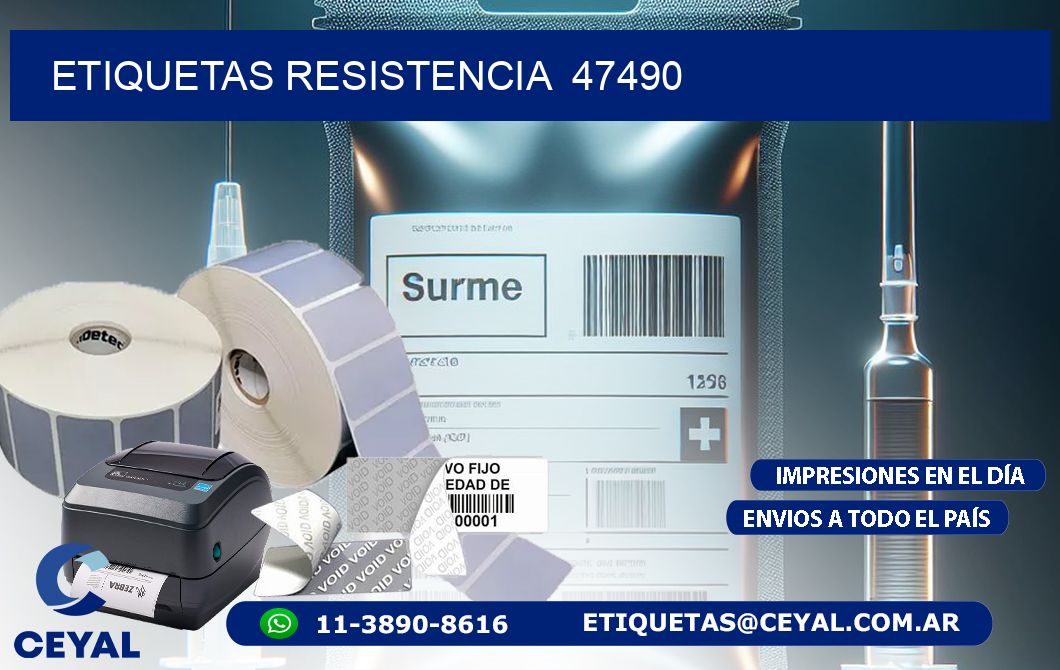 ETIQUETAS RESISTENCIA  47490