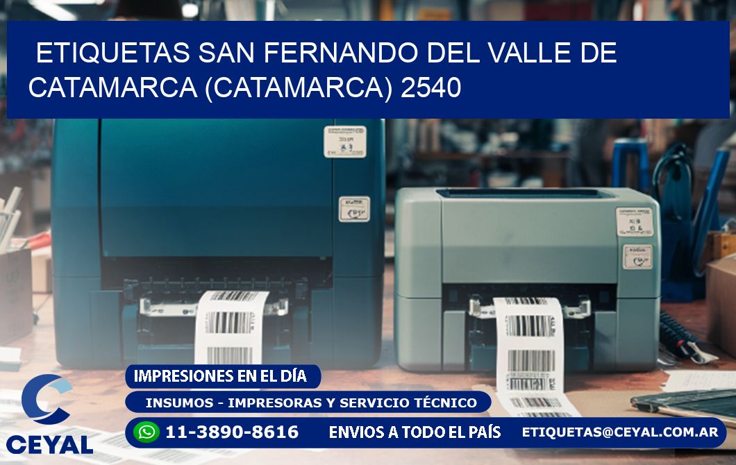 ETIQUETAS SAN FERNANDO DEL VALLE DE CATAMARCA (CATAMARCA) 2540