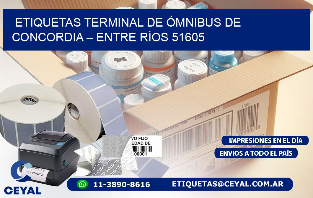 ETIQUETAS TERMINAL DE ÓMNIBUS DE CONCORDIA – ENTRE RÍOS 51605