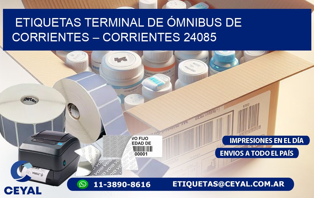 ETIQUETAS TERMINAL DE ÓMNIBUS DE CORRIENTES – CORRIENTES 24085