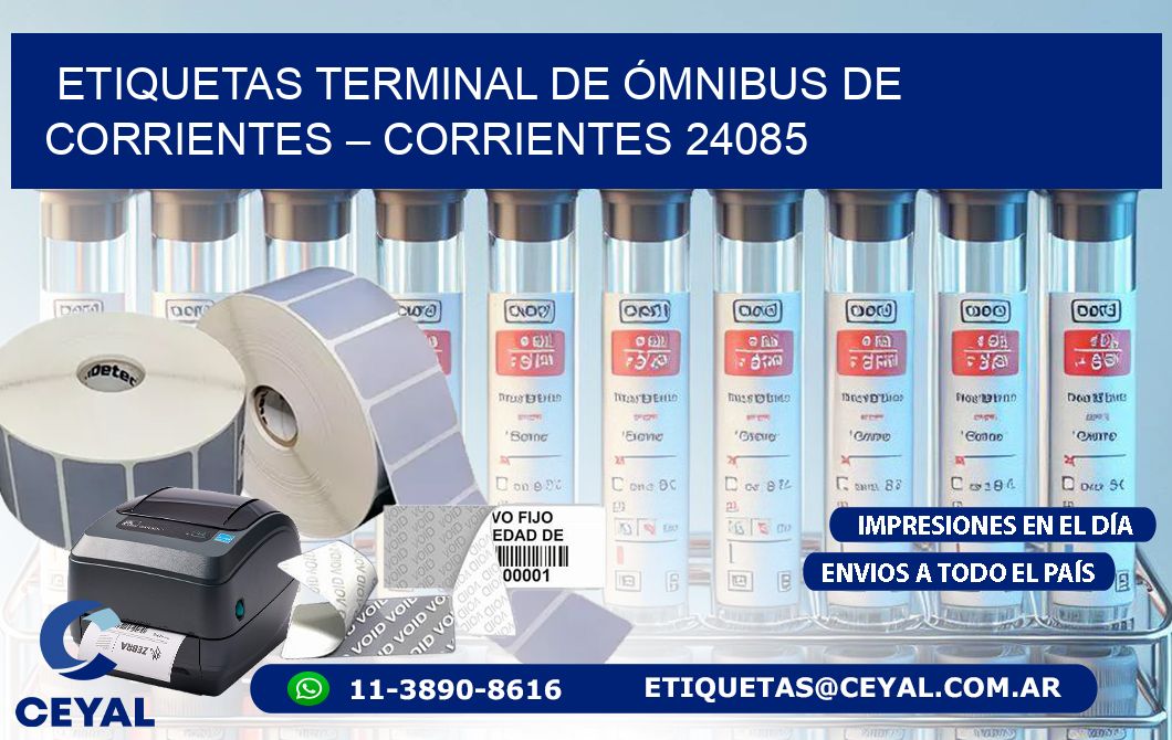 ETIQUETAS TERMINAL DE ÓMNIBUS DE CORRIENTES – CORRIENTES 24085