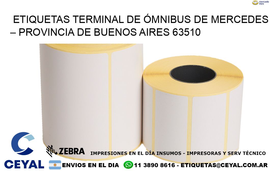 ETIQUETAS TERMINAL DE ÓMNIBUS DE MERCEDES – PROVINCIA DE BUENOS AIRES 63510