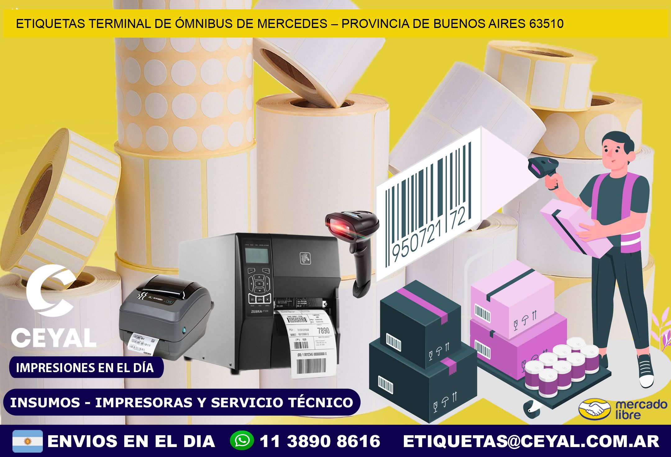 ETIQUETAS TERMINAL DE ÓMNIBUS DE MERCEDES – PROVINCIA DE BUENOS AIRES 63510