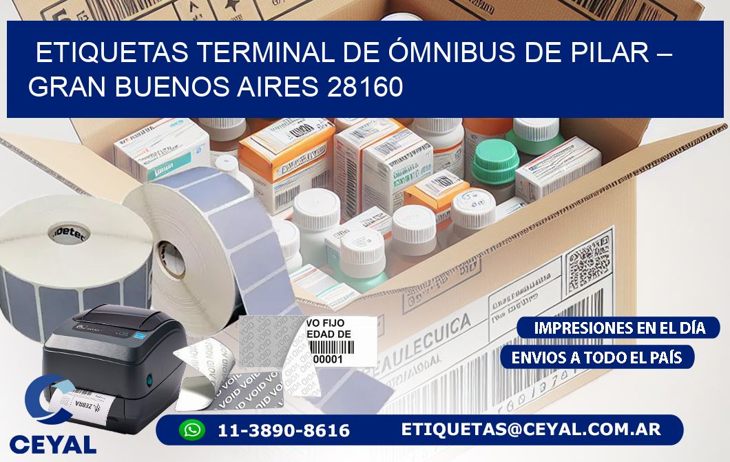 ETIQUETAS TERMINAL DE ÓMNIBUS DE PILAR – GRAN BUENOS AIRES 28160