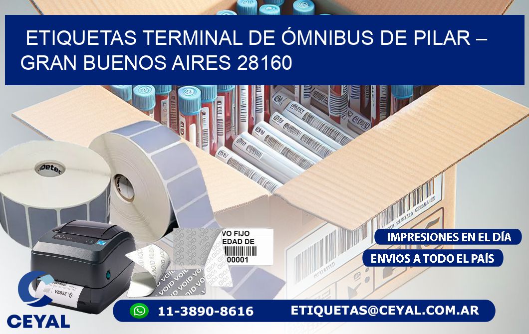 ETIQUETAS TERMINAL DE ÓMNIBUS DE PILAR – GRAN BUENOS AIRES 28160