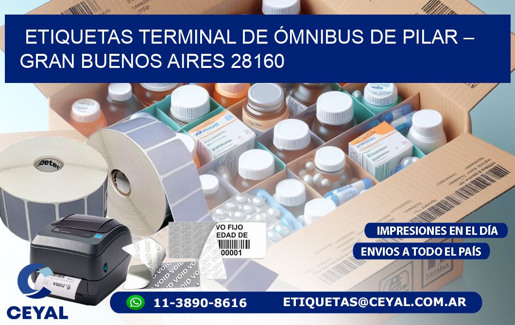 ETIQUETAS TERMINAL DE ÓMNIBUS DE PILAR – GRAN BUENOS AIRES 28160