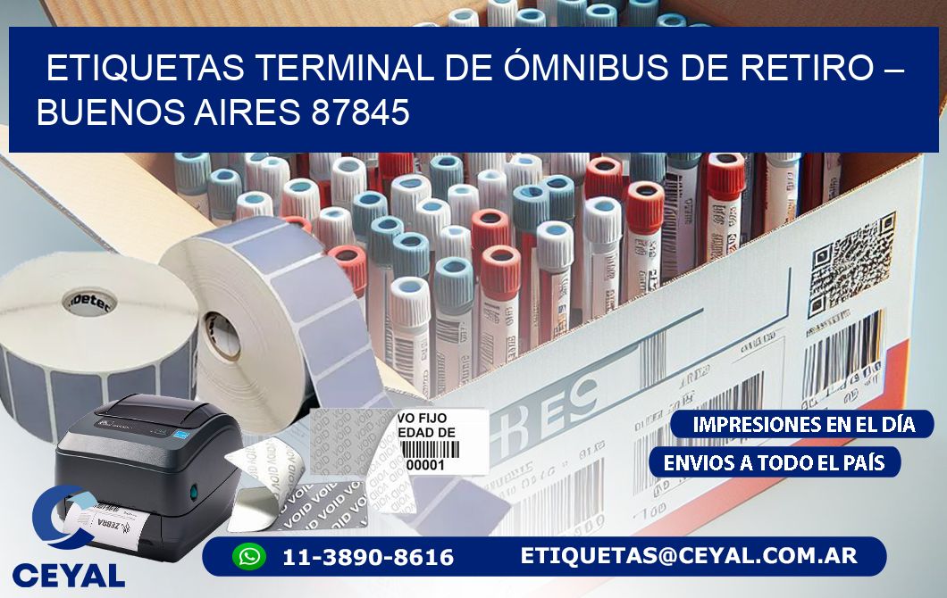 ETIQUETAS TERMINAL DE ÓMNIBUS DE RETIRO – BUENOS AIRES 87845