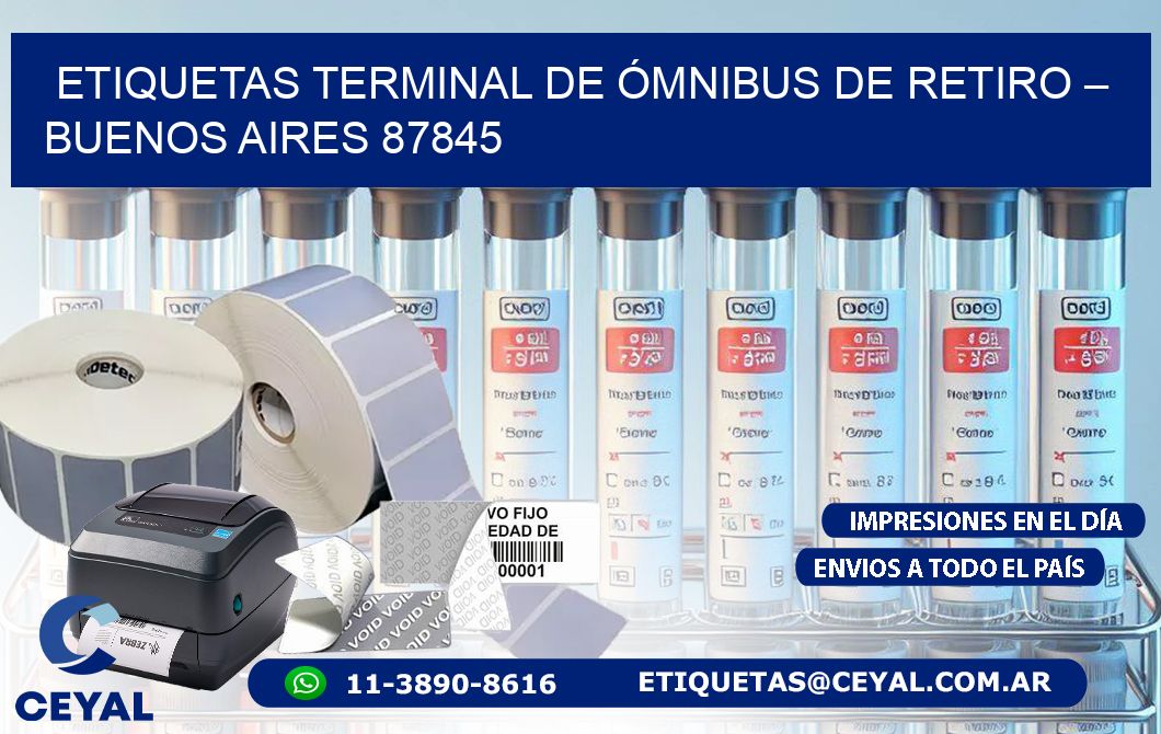 ETIQUETAS TERMINAL DE ÓMNIBUS DE RETIRO – BUENOS AIRES 87845