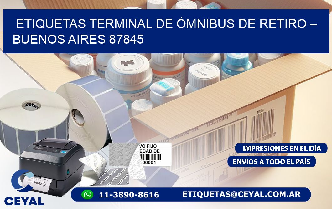 ETIQUETAS TERMINAL DE ÓMNIBUS DE RETIRO – BUENOS AIRES 87845