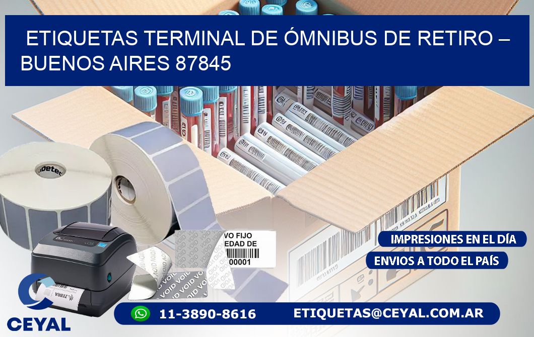 ETIQUETAS TERMINAL DE ÓMNIBUS DE RETIRO – BUENOS AIRES 87845