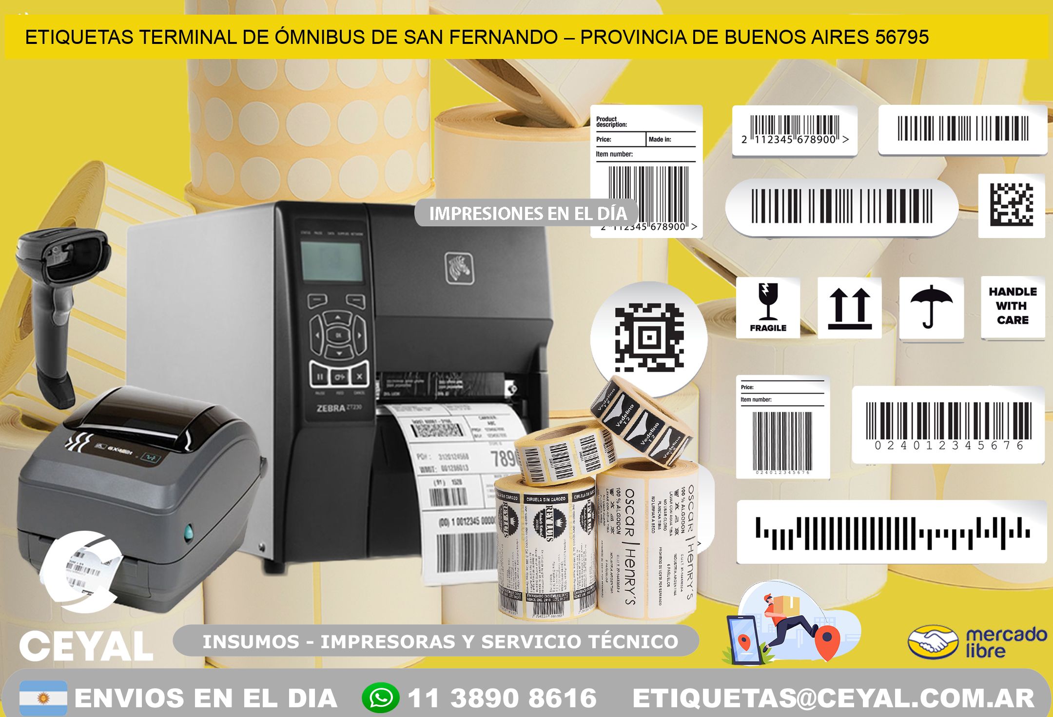 ETIQUETAS TERMINAL DE ÓMNIBUS DE SAN FERNANDO – PROVINCIA DE BUENOS AIRES 56795