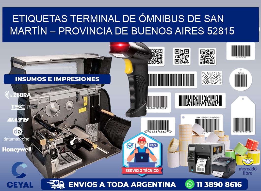 ETIQUETAS TERMINAL DE ÓMNIBUS DE SAN MARTÍN – PROVINCIA DE BUENOS AIRES 52815