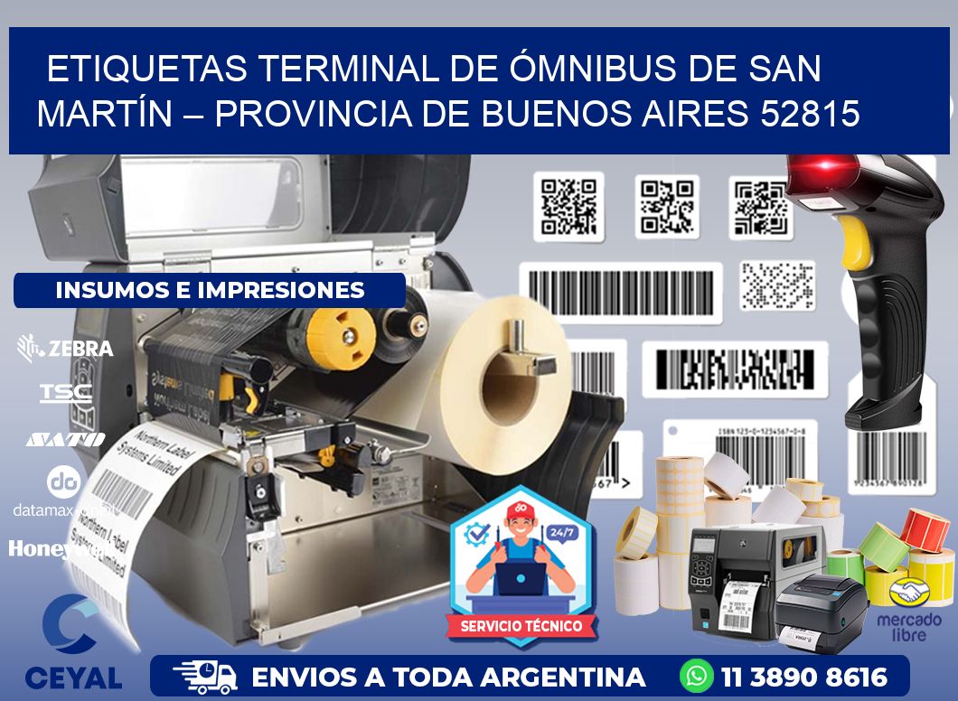 ETIQUETAS TERMINAL DE ÓMNIBUS DE SAN MARTÍN – PROVINCIA DE BUENOS AIRES 52815