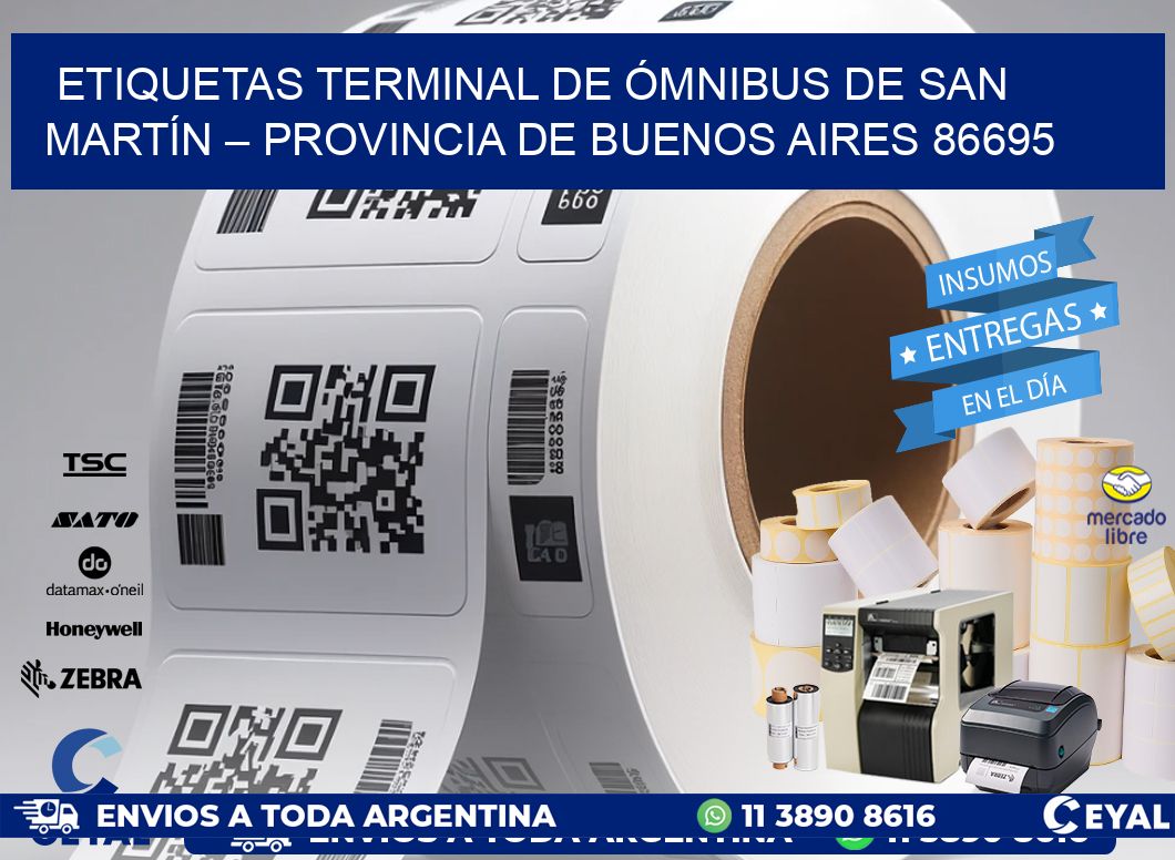 ETIQUETAS TERMINAL DE ÓMNIBUS DE SAN MARTÍN – PROVINCIA DE BUENOS AIRES 86695