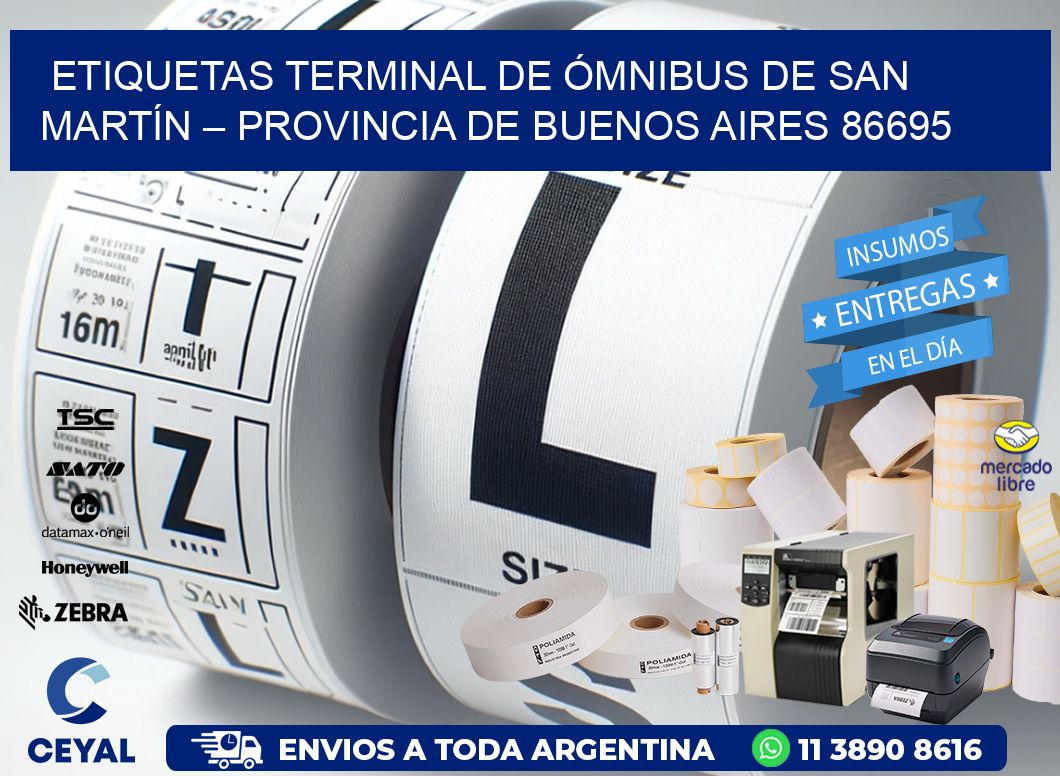 ETIQUETAS TERMINAL DE ÓMNIBUS DE SAN MARTÍN – PROVINCIA DE BUENOS AIRES 86695