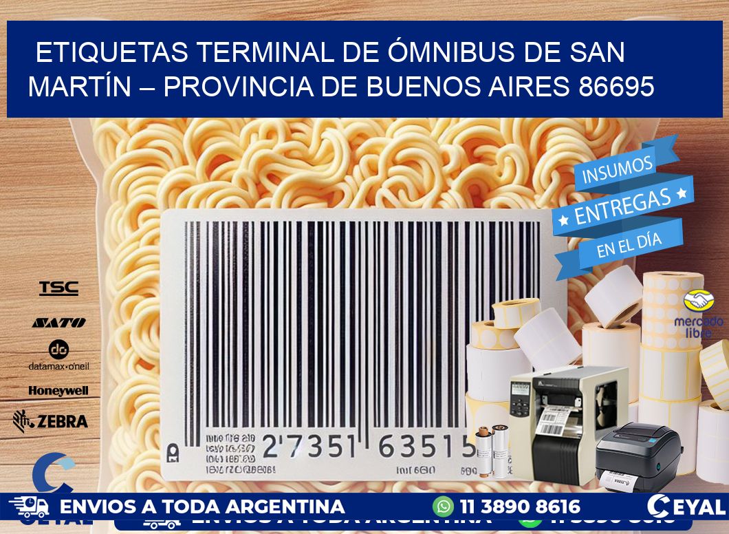 ETIQUETAS TERMINAL DE ÓMNIBUS DE SAN MARTÍN – PROVINCIA DE BUENOS AIRES 86695