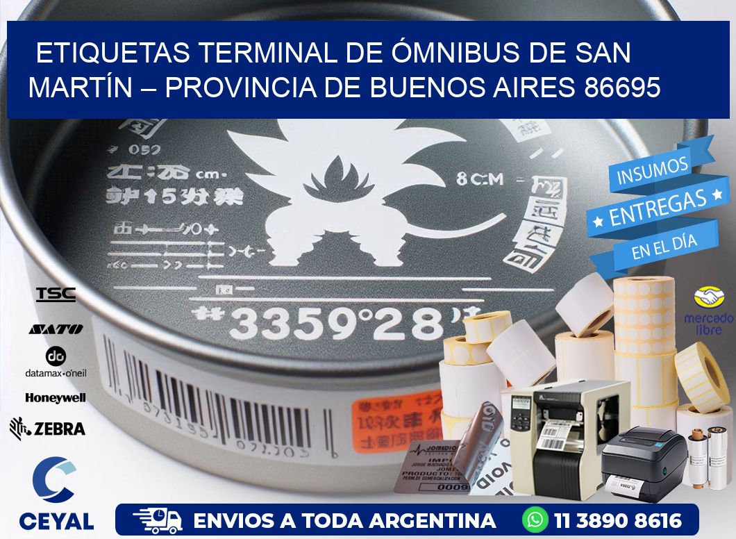 ETIQUETAS TERMINAL DE ÓMNIBUS DE SAN MARTÍN – PROVINCIA DE BUENOS AIRES 86695