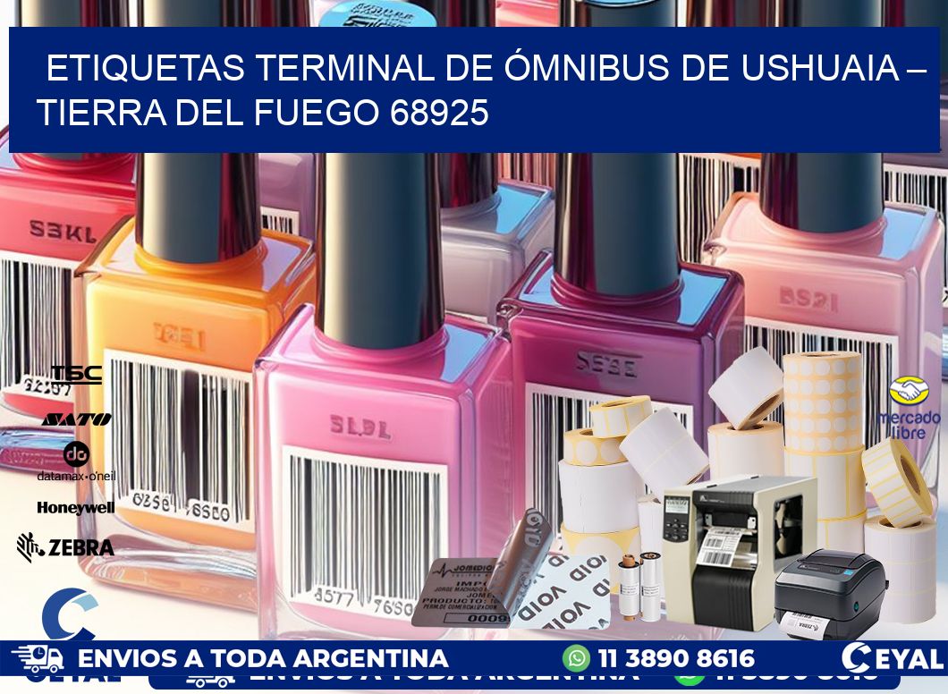 ETIQUETAS TERMINAL DE ÓMNIBUS DE USHUAIA – TIERRA DEL FUEGO 68925